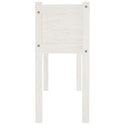 Garden Planter White 43.3"x12.2"x27.6" Solid Wood Pine