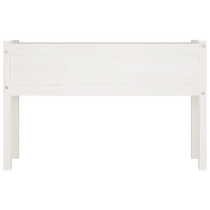 Garden Planters 2 pcs White 43.3"x12.2"x27.6" Solid Wood Pine