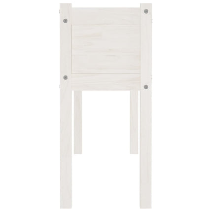 Garden Planters 2 pcs White 43.3"x12.2"x27.6" Solid Wood Pine