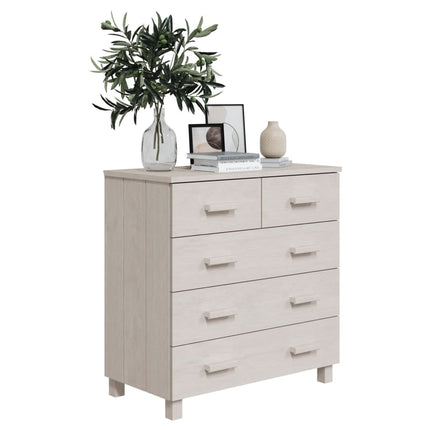 Sideboard HAMAR White 31.1"x15.7"x31.5" Solid Wood Pine