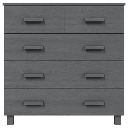 Sideboard HAMAR Dark Gray 31.1"x15.7"x31.5" Solid Wood Pine