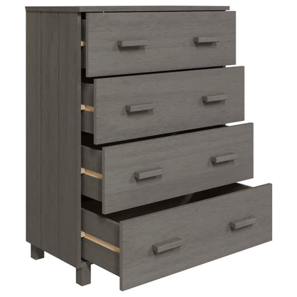 Sideboard HAMAR Light Gray 31.1"x15.7"x40.7" Solid Wood Pine