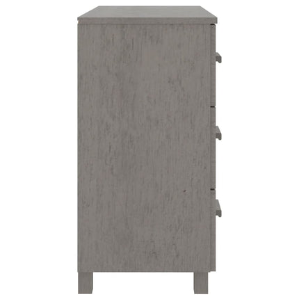 Sideboard HAMAR Light Gray 35.4"x15.7"x31.5" Solid Pinewood