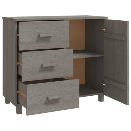 Sideboard HAMAR Light Gray 35.4"x15.7"x31.5" Solid Pinewood