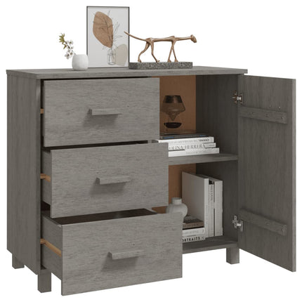 Sideboard HAMAR Light Gray 35.4"x15.7"x31.5" Solid Pinewood