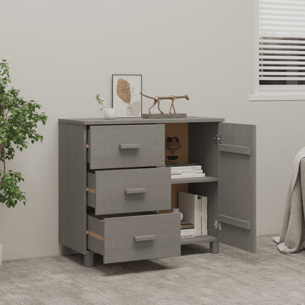 Sideboard HAMAR Light Gray 35.4"x15.7"x31.5" Solid Pinewood