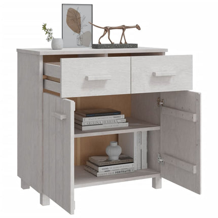 Sideboard HAMAR White 31.1"x15.7"x31.5" Solid Wood Pine