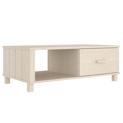 Coffee Table HAMAR Honey Brown 39.4"x21.7"x13.8" Solid Wood Pine