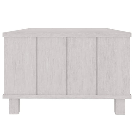 Coffee Table HAMAR White 39.4"x21.7"x13.8" Solid Wood Pine