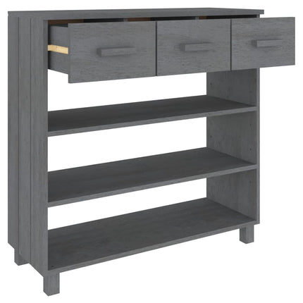 Console Table HAMAR Dark Gray 35.4"x13.8"x35.4" Solid Wood Pine