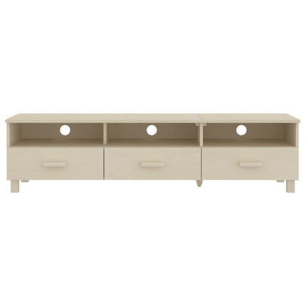TV Stand HAMAR Honey Brown 62.2"x15.7"x15.7" Solid Wood Pine