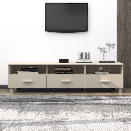TV Stand HAMAR Honey Brown 62.2"x15.7"x15.7" Solid Wood Pine