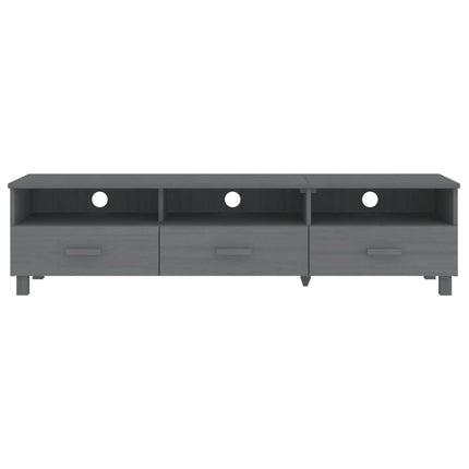 TV Stand HAMAR Dark Gray 62.2"x15.7"x15.7" Solid Wood Pine