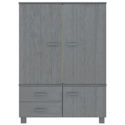 Wardrobe HAMAR Dark Gray 39"x17.7"x53.9" Solid Wood Pine