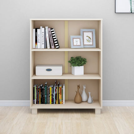 Book Cabinet HAMAR Honey Brown 33.5"x13.8"x44.1" Solid Wood Pine