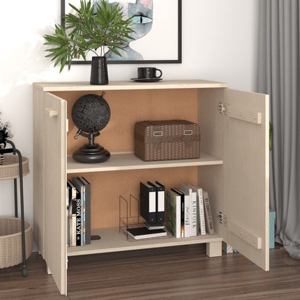 Sideboard HAMAR Honey Brown 33.5"x13.8"x31.5" Solid Wood Pine