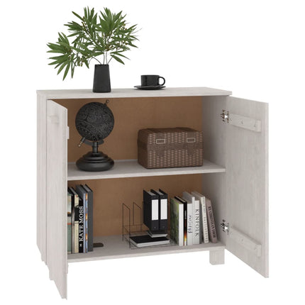 Sideboard HAMAR White 33.5"x13.8"x31.5" Solid Wood Pine