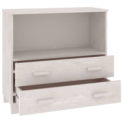 Sideboard HAMAR White 33.5"x13.8"x31.5" Solid Wood Pine