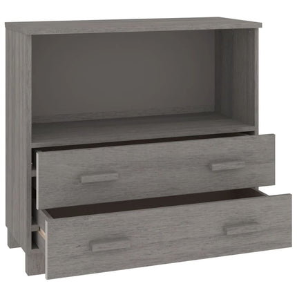 Sideboard HAMAR Light Gray 33.5"x13.8"x31.5" Solid Wood Pine