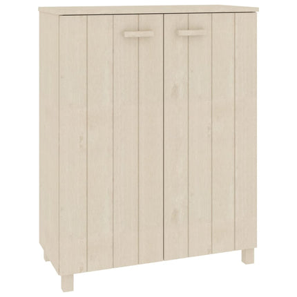 Shoe Cabinet HAMAR Honey Brown 33.5"x15.7"x42.5" Solid Wood Pine