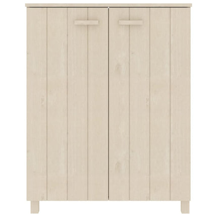 Shoe Cabinet HAMAR Honey Brown 33.5"x15.7"x42.5" Solid Wood Pine
