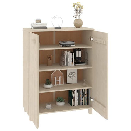 Shoe Cabinet HAMAR Honey Brown 33.5"x15.7"x42.5" Solid Wood Pine