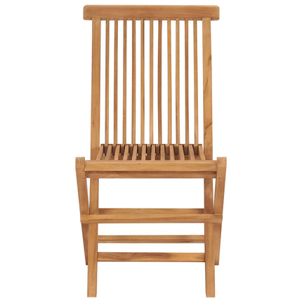 Folding Patio Chairs 8 pcs Solid Teak Wood