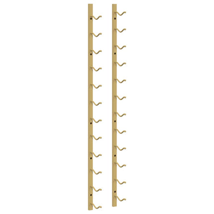Wall Mounted Wine Rack for 12 Bottles Gold Iron