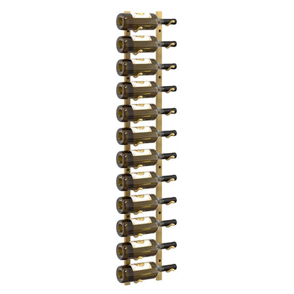 Wall Mounted Wine Rack for 12 Bottles Gold Iron