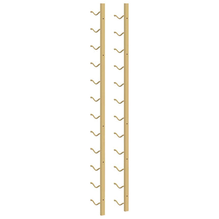Wall Mounted Wine Rack for 12 Bottles Gold Iron