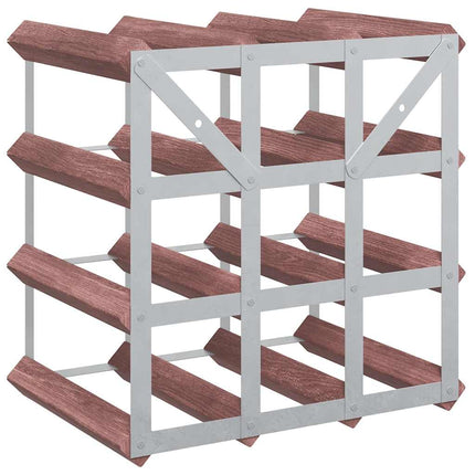 Wine Rack for 12 Bottles Brown Solid Wood Pine