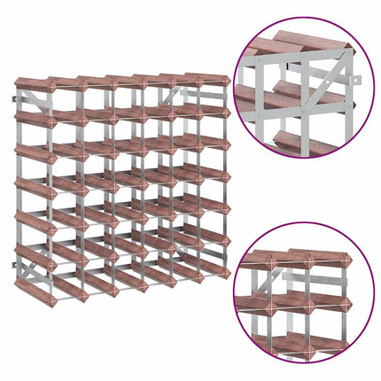 Wine Rack for 42 Bottles Brown Solid Wood Pine