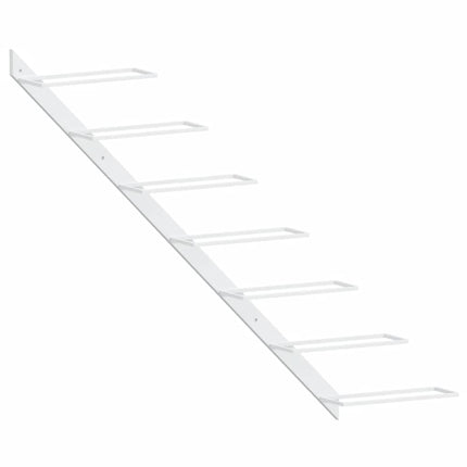 Wall-mounted Wine Rack for 7 Bottles White Metal