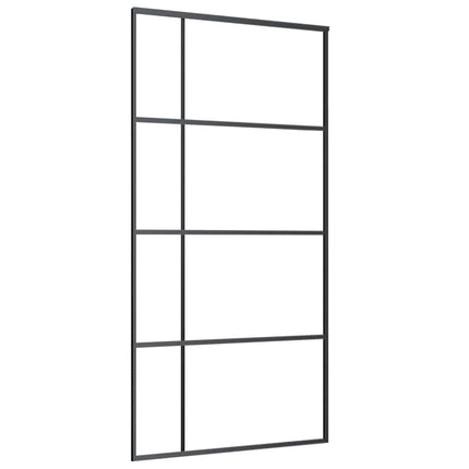 Sliding Door ESG Glass and Aluminum 40.4"x80.7" Black