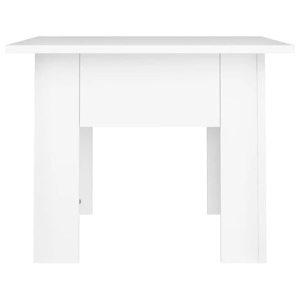 Coffee Table White 21.7"x21.7"x16.5" Engineered Wood