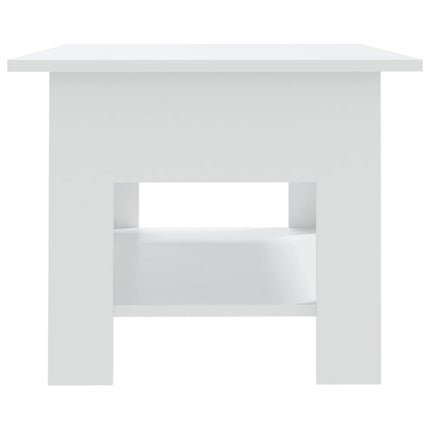 Coffee Table White 40.2"x21.7"x16.5" Engineered Wood