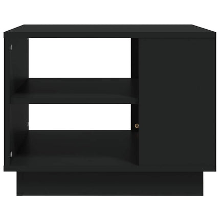Coffee Table Black 21.7"x21.7"x16.9" Engineered Wood