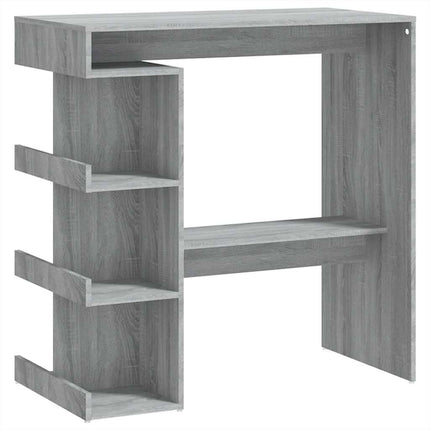 Bar Table with Storage Rack Gray Sonoma 39.4"x19.7"x40