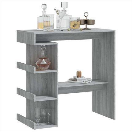 Bar Table with Storage Rack Gray Sonoma 39.4"x19.7"x40