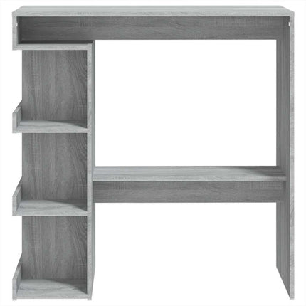 Bar Table with Storage Rack Gray Sonoma 39.4"x19.7"x40