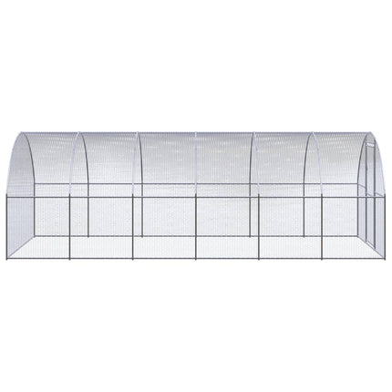 Outdoor Chicken Coop 9.8'x19.7'x6.6'Galvanized Steel