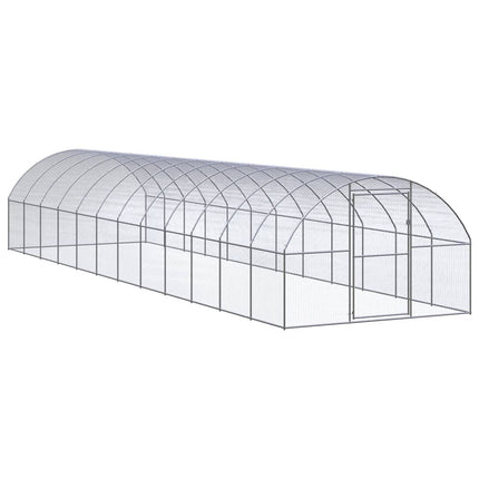 Outdoor Chicken Coop 9.8'x39.4'x6.6'Galvanized Steel