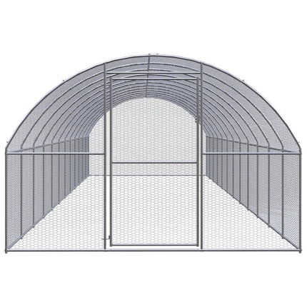 Outdoor Chicken Coop 9.8'x39.4'x6.6'Galvanized Steel