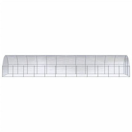 Outdoor Chicken Coop 9.8'x39.4'x6.6'Galvanized Steel