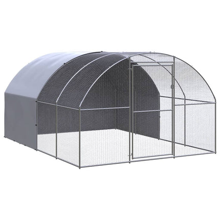 Outdoor Chicken Coop 9.8'x13.1'x6.6'Galvanized Steel