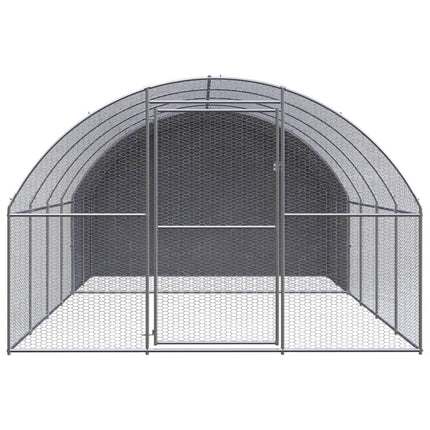 Outdoor Chicken Coop 9.8'x13.1'x6.6'Galvanized Steel