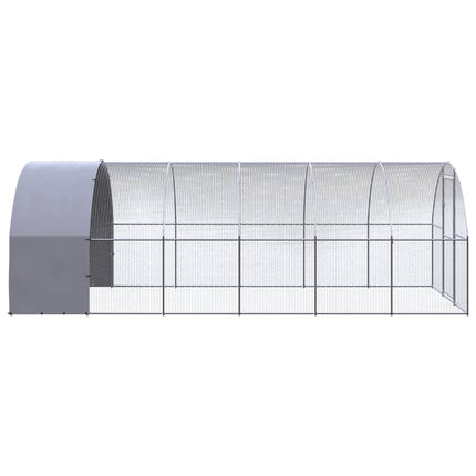 Outdoor Chicken Coop 9.8'x19.7'x6.6'Galvanized Steel