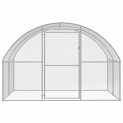 Outdoor Chicken Coop 9.8'x19.7'x6.6'Galvanized Steel