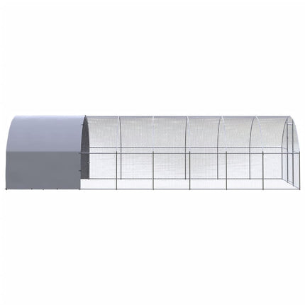Outdoor Chicken Coop 9.8'x26.2'x6.6'Galvanized Steel