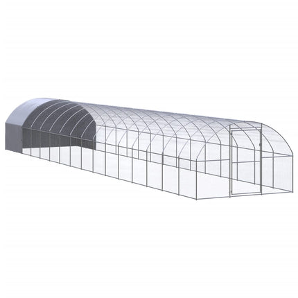 Outdoor Chicken Coop 9.8'x52.5'x6.6'Galvanized Steel